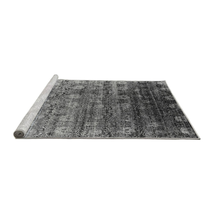 Sideview of Machine Washable Oriental Gray Industrial Rug, wshurb2081gry