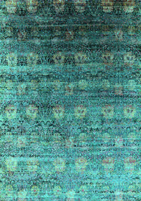 Oriental Turquoise Industrial Rug, urb2081turq