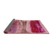 Sideview of Mid-Century Modern Crimson Red Oriental Rug, urb2082