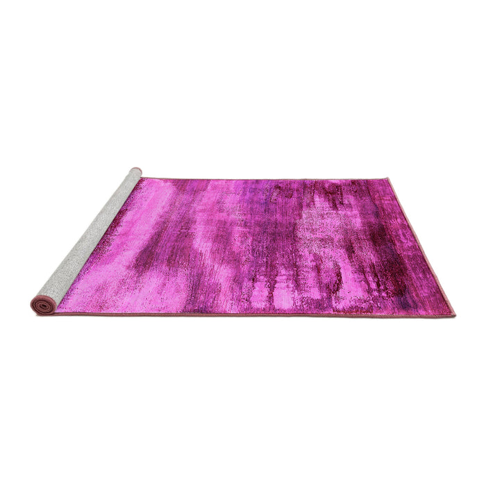 Sideview of Machine Washable Oriental Pink Industrial Rug, wshurb2082pnk