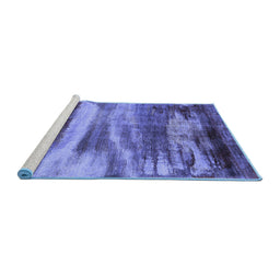 Sideview of Machine Washable Oriental Blue Industrial Rug, wshurb2082blu