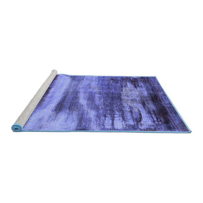 Sideview of Machine Washable Oriental Blue Industrial Rug, wshurb2082blu