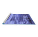 Sideview of Machine Washable Oriental Blue Industrial Rug, wshurb2082blu