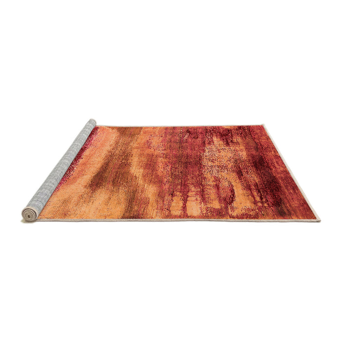 Sideview of Machine Washable Oriental Orange Industrial Area Rugs, wshurb2082org