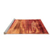 Sideview of Machine Washable Oriental Orange Industrial Area Rugs, wshurb2082org