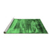 Sideview of Machine Washable Oriental Emerald Green Industrial Area Rugs, wshurb2082emgrn