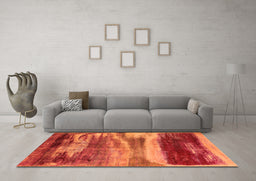 Machine Washable Oriental Orange Industrial Area Rugs in a Living Room, wshurb2082org