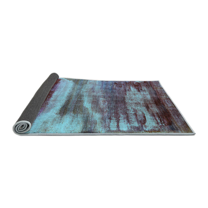 Sideview of Oriental Light Blue Industrial Rug, urb2082lblu