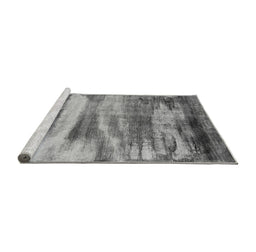 Sideview of Machine Washable Oriental Gray Industrial Rug, wshurb2082gry