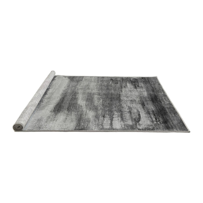 Sideview of Machine Washable Oriental Gray Industrial Rug, wshurb2082gry