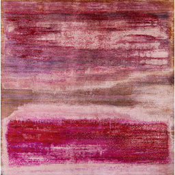 Square Machine Washable Industrial Modern Crimson Red Rug, wshurb2082