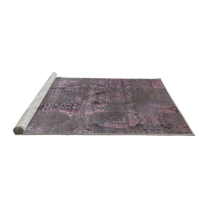Sideview of Machine Washable Industrial Modern Purple Rug, wshurb2083