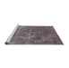 Sideview of Machine Washable Industrial Modern Purple Rug, wshurb2083