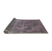 Sideview of Mid-Century Modern Purple Oriental Rug, urb2083