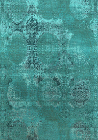 Oriental Turquoise Industrial Rug, urb2083turq