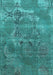 Oriental Turquoise Industrial Rug, urb2083turq
