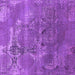Square Machine Washable Oriental Purple Industrial Area Rugs, wshurb2083pur