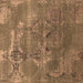 Square Oriental Brown Industrial Rug, urb2083brn