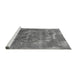Sideview of Machine Washable Oriental Gray Industrial Rug, wshurb2083gry