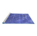 Sideview of Machine Washable Oriental Blue Industrial Rug, wshurb2083blu