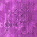 Square Machine Washable Oriental Pink Industrial Rug, wshurb2083pnk