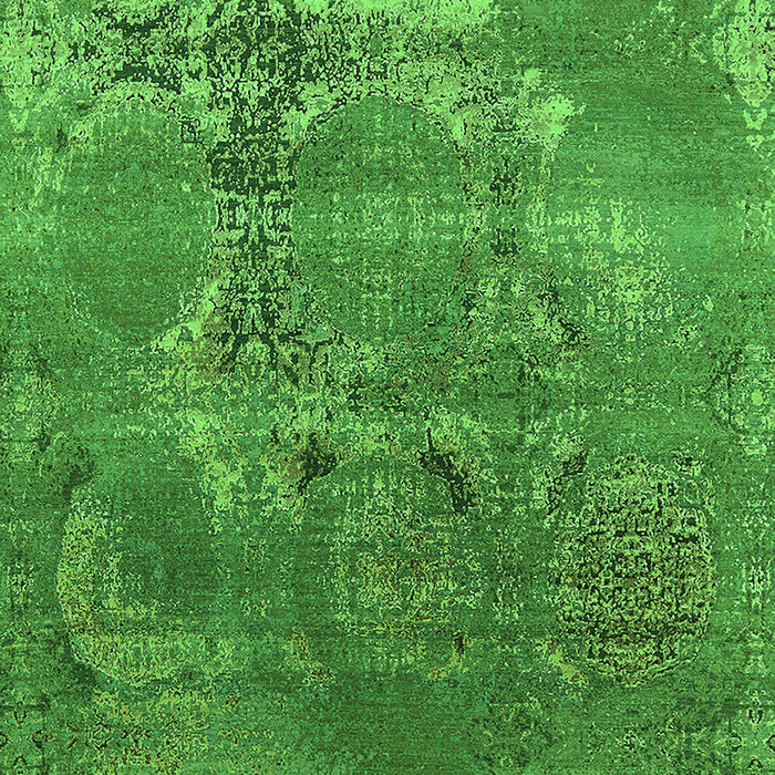 Machine Washable Oriental Green Industrial Area Rugs, wshurb2083grn