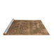 Sideview of Machine Washable Oriental Brown Industrial Rug, wshurb2083brn