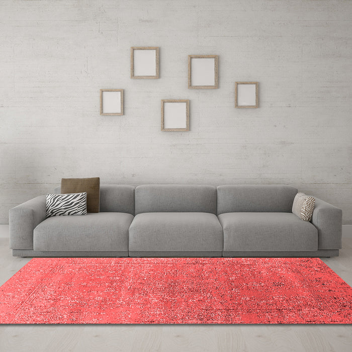 Industrial Red Washable Rugs