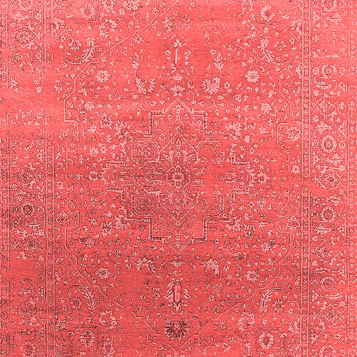 Machine Washable Oriental Red Industrial Rug, wshurb2084red