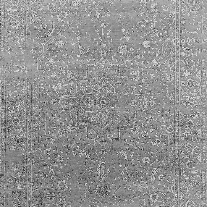 Machine Washable Oriental Gray Industrial Rug, wshurb2084gry
