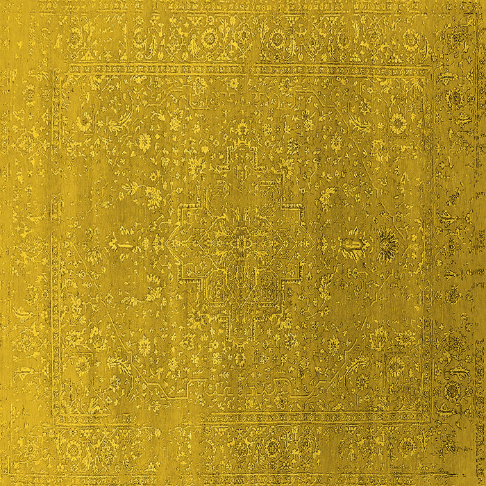 Square Oriental Yellow Industrial Rug, urb2084yw