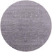 Round Machine Washable Industrial Modern French Lilac Purple Rug, wshurb2084