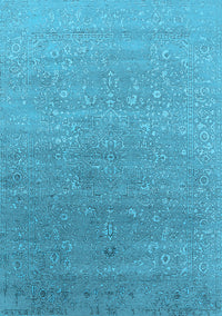 Oriental Light Blue Industrial Rug, urb2084lblu