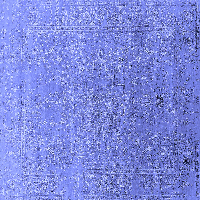 Square Oriental Blue Industrial Rug, urb2084blu