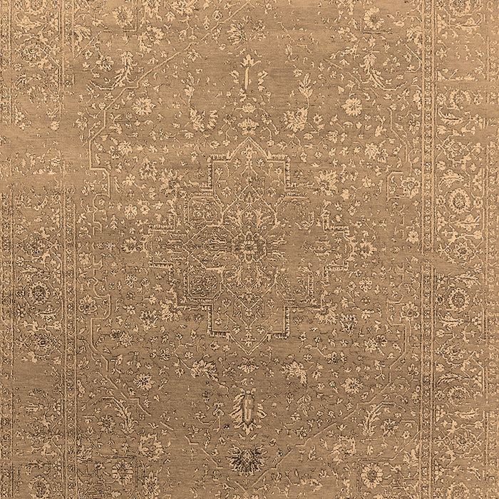 Machine Washable Oriental Brown Industrial Rug, wshurb2084brn