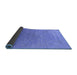 Sideview of Oriental Blue Industrial Rug, urb2084blu