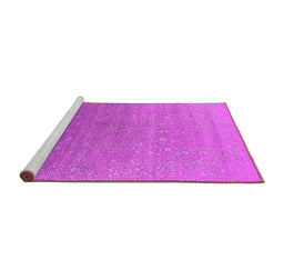Sideview of Machine Washable Oriental Pink Industrial Rug, wshurb2084pnk