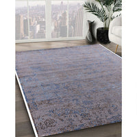 Mid-Century Modern Dark Gray Oriental Rug, urb2085