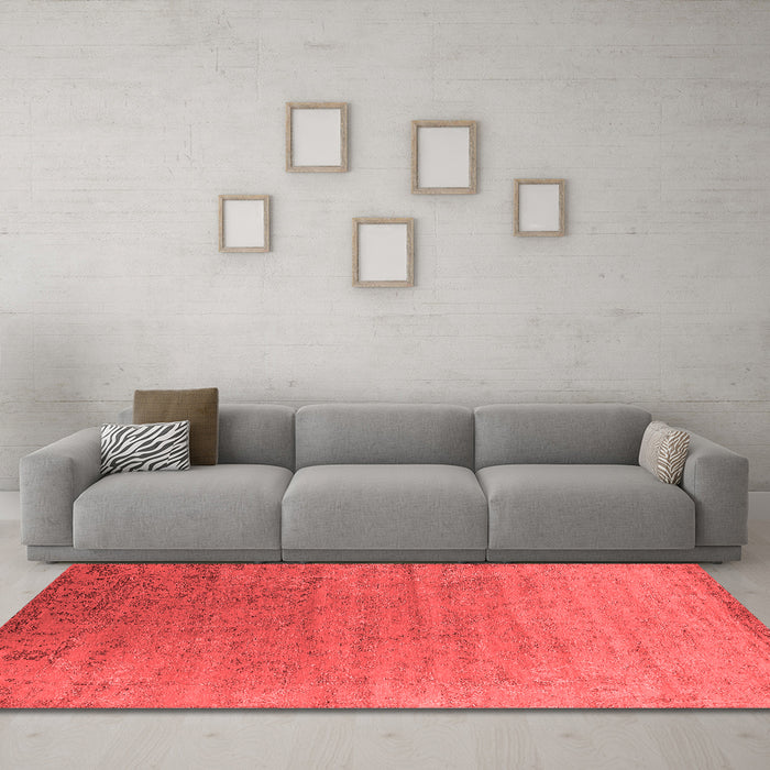 Industrial Red Washable Rugs