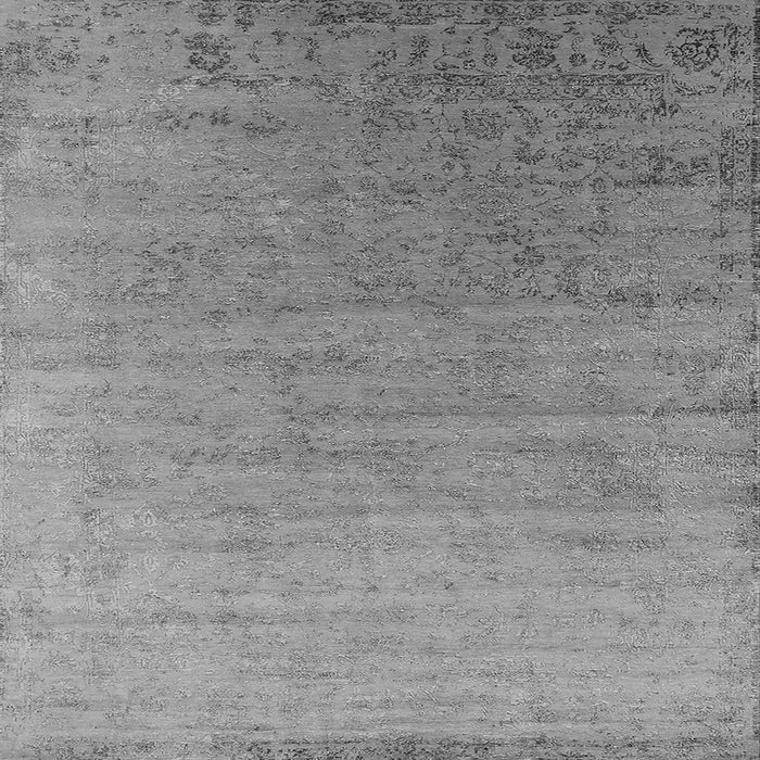 Square Machine Washable Oriental Gray Industrial Rug, wshurb2085gry