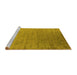 Sideview of Machine Washable Oriental Yellow Industrial Rug, wshurb2085yw