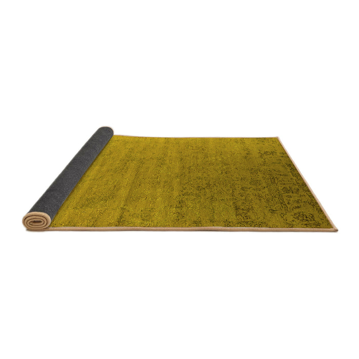 Sideview of Oriental Yellow Industrial Rug, urb2085yw