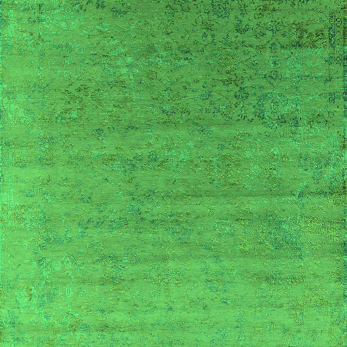 Machine Washable Oriental Green Industrial Area Rugs, wshurb2085grn