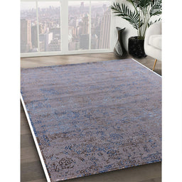 Machine Washable Industrial Modern Dark Gray Rug in a Family Room, wshurb2085