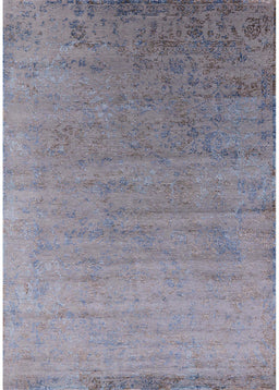 Mid-Century Modern Dark Gray Oriental Rug, urb2085