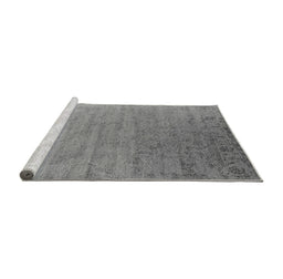 Sideview of Machine Washable Oriental Gray Industrial Rug, wshurb2085gry