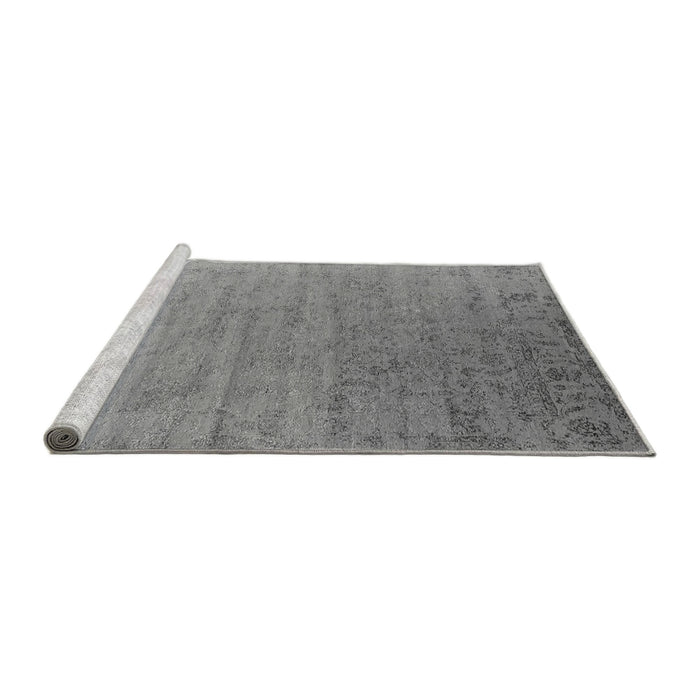 Sideview of Machine Washable Oriental Gray Industrial Rug, wshurb2085gry