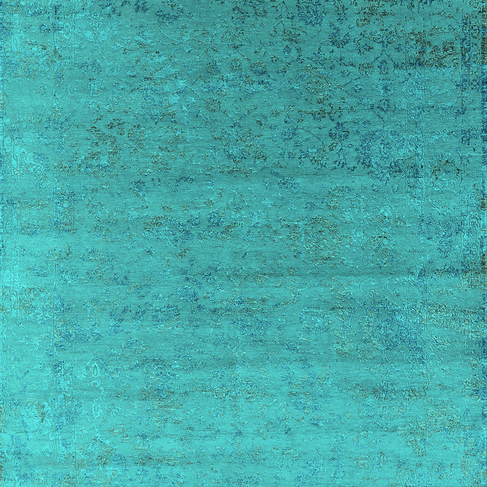 Machine Washable Oriental Turquoise Industrial Area Rugs, wshurb2085turq