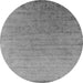 Round Oriental Gray Industrial Rug, urb2085gry