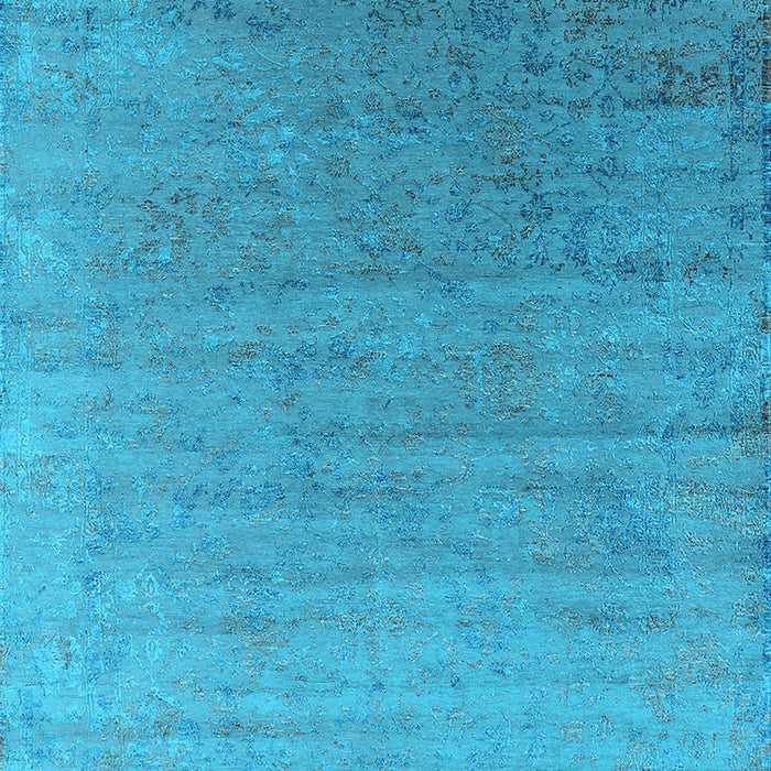Machine Washable Oriental Light Blue Industrial Rug, wshurb2085lblu